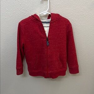 Cat & Jack Red Zip-Up Hoodie Sweatshirt